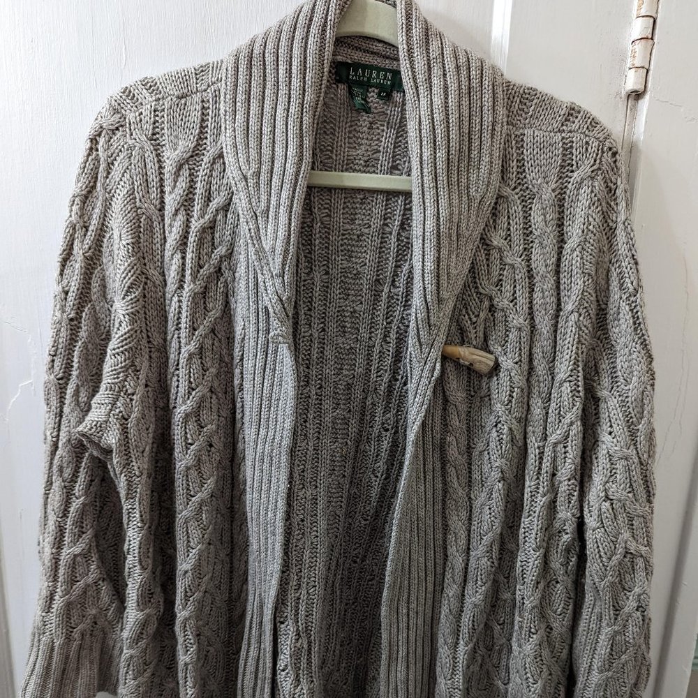 Ralph Lauren cable knit cardigan Size 2x